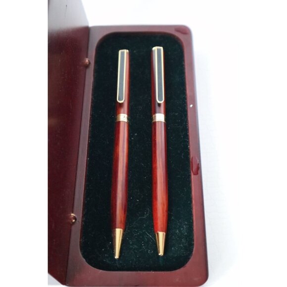 Vintage Cadence Mechanical Pencil & Pen Set Monogrammed Box Paolo - Picture 2 of 6